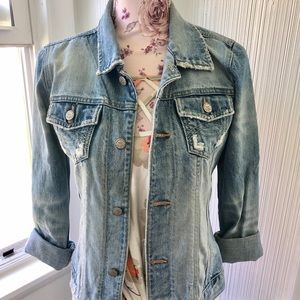 Abercrombie distressed jean jacket